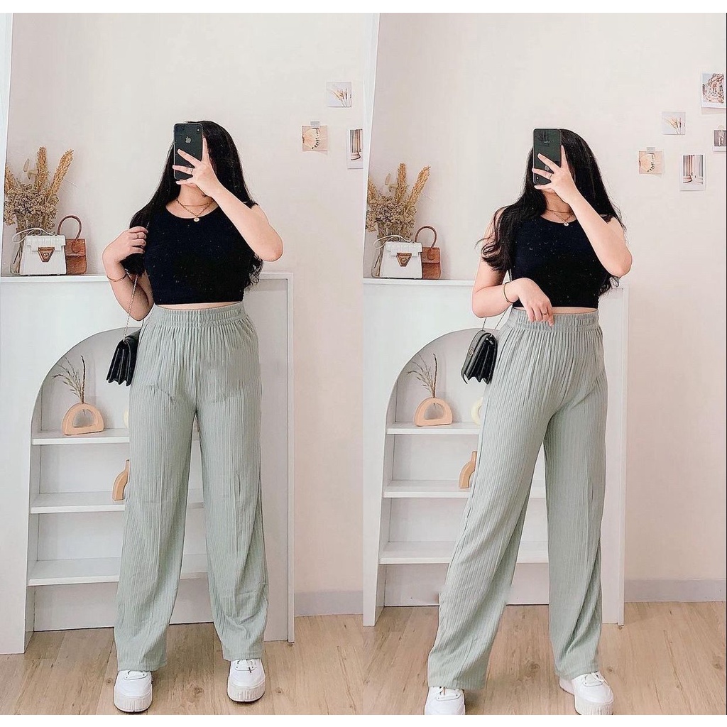 1KG MUAT 4PCS | APRIL KULOT KNIT KOREAN STYLE HITS OOTD SELEBGRAM FASHION GROSIR WANITA TERMURAH