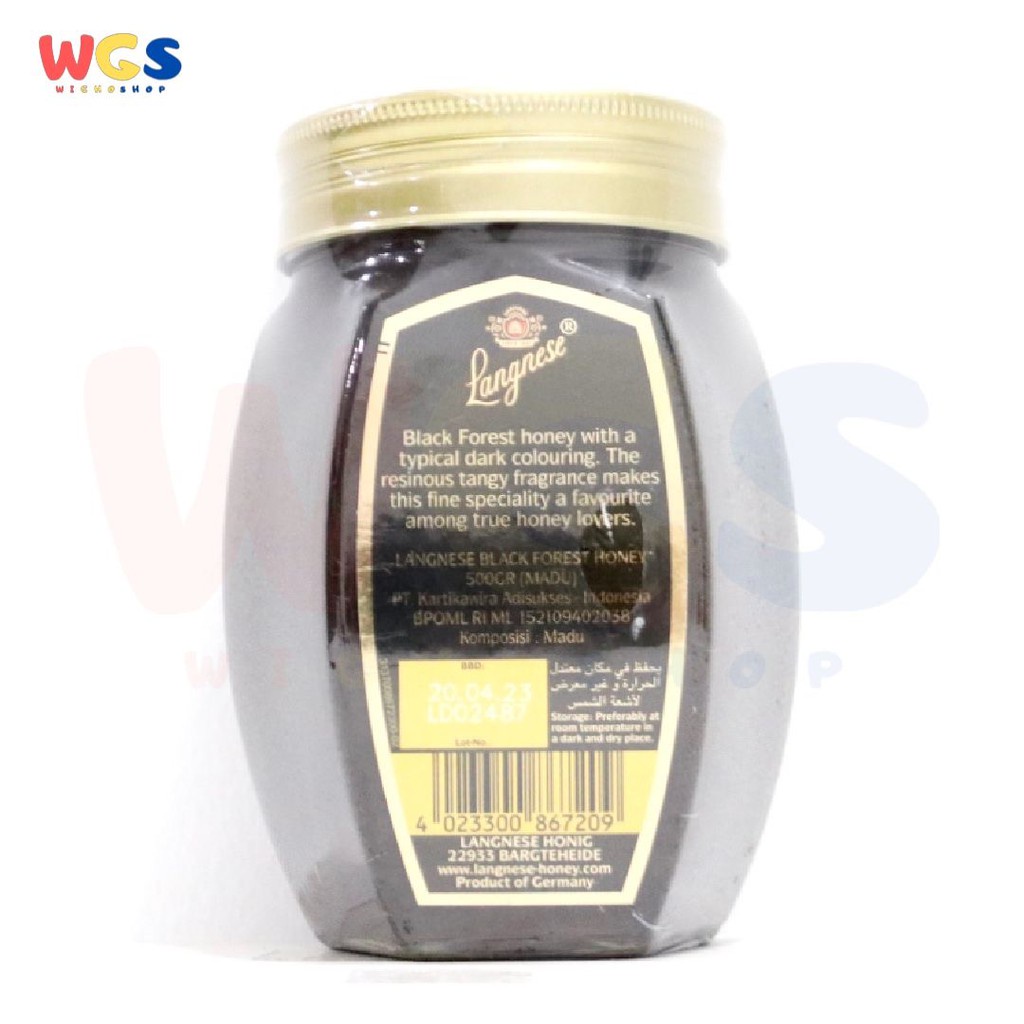 Langnese Black Forest Honey 500 gr - Madu Hutan Hitam