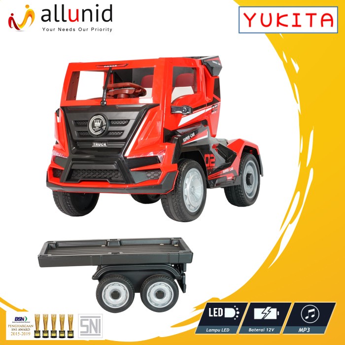 Mobil Aki Yukita 888 Truck Container Aki ORIGINAL BERGARANSI Motor Aki Kendaraan Anak