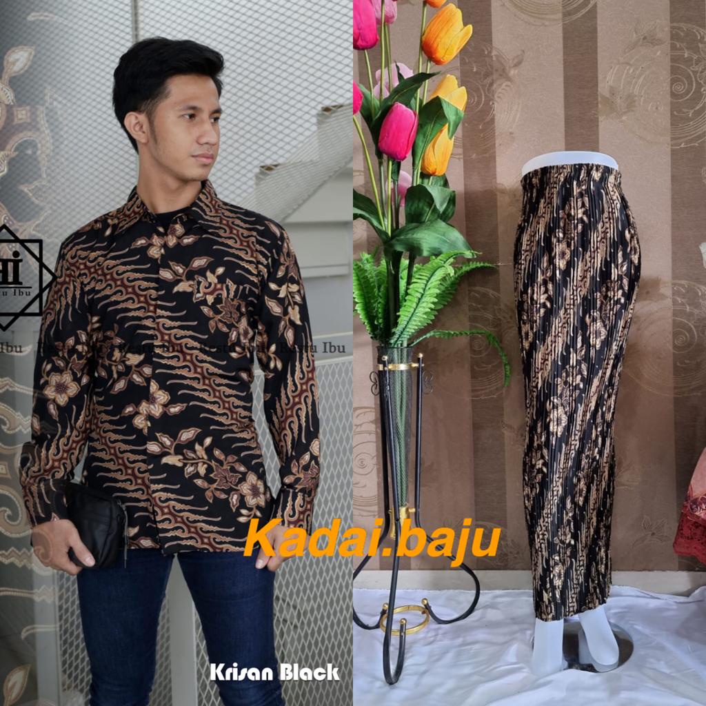 Kadai.baju / Batik couple / Baju batik couple / Rok plisket / Kemeja batik couple / Rok plisket couple