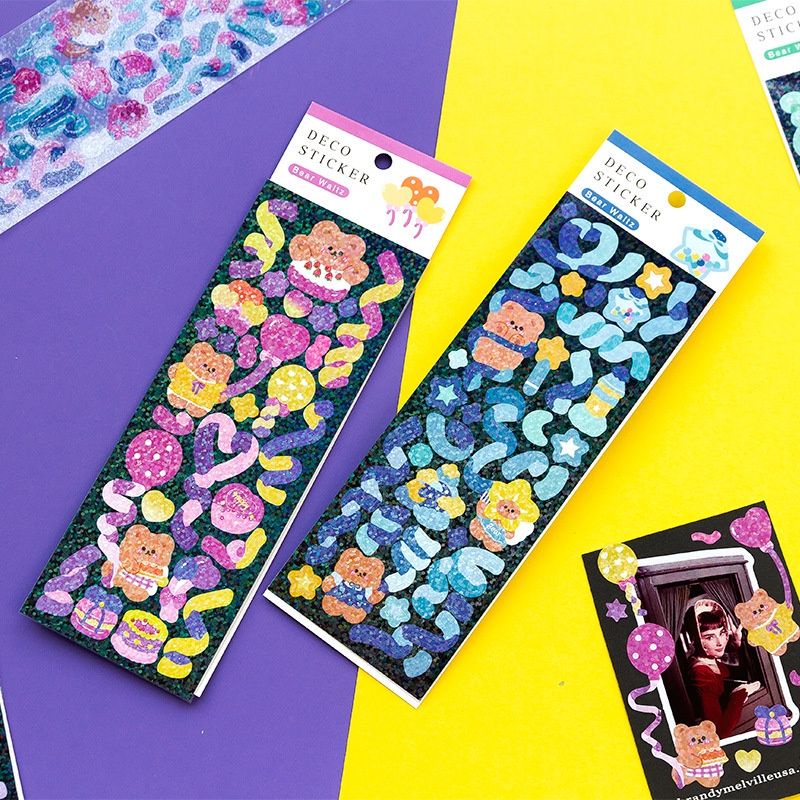 

Sticker Deco Scrapbook/ Jurnal/ Diary Motif Bear Waltz