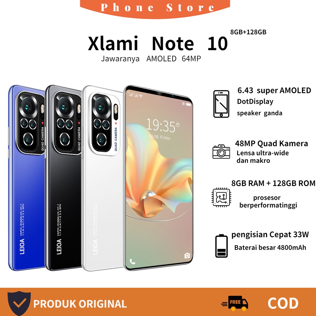 【COD】Terjual terbaik hp Penjualan ponsel Note10 Pro asli penjualan besar 2021 (RAM 6 GB + ROM 128 GB) Smartphone infrared hp handphone hp androit murah  hp android promo joystick hp hp android 10 handphone android hp bagus yang murah handphone android