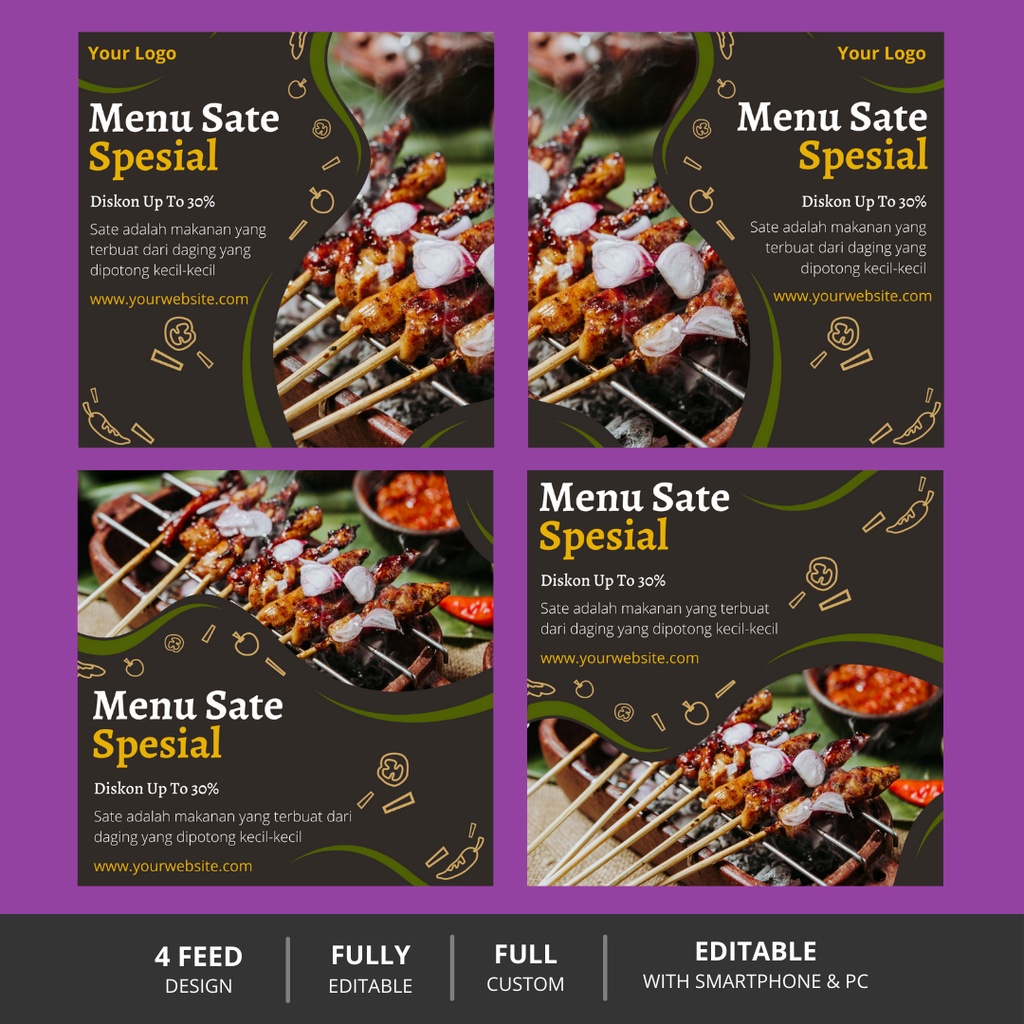 Template Canva Premium Tema Sate