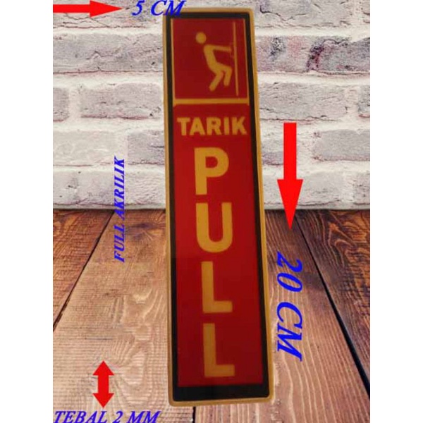 Jual Sign Board Akrilik Tempel Pull Tarik Warna Gold Pcs Shopee Indonesia