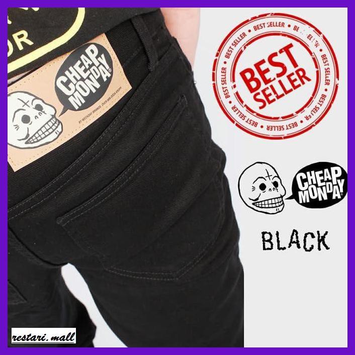 SNAEJAIRP- CEANA JEANS SLIMFIT REBEL EIGHT | HITAM | BIOBLITZ | BIRU | SKINNY - HITAM, 27 -ORIGINAL.