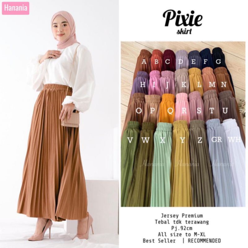 pixie skirt rok plisket jersey by hanania