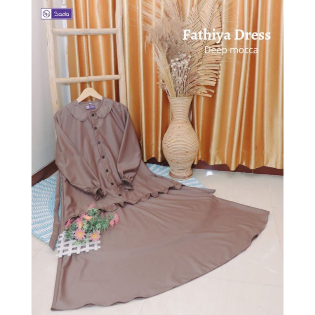 Fathiya dress by Sada SH | gamis syari fenomenal | busui friendly | bahan toyobo fodu