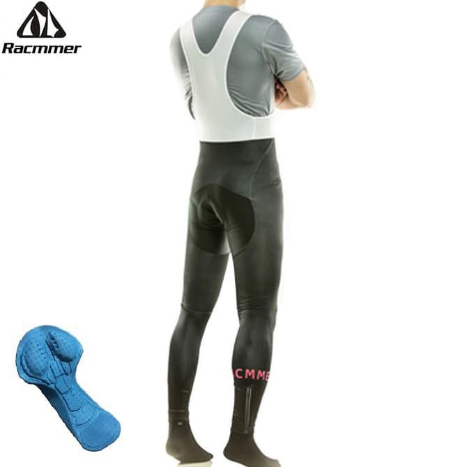 Celana Sepeda Panjang Berpadding Model Bib Racmmer Seri 05 Warna A - Bibstraps Putih, 5Xl