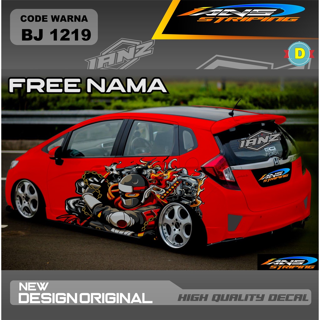 DECAL STIKER MOBIL BRIO HONDA JAZZ AYLA CALYA / STICKER MOBIL AVANZA XENIA DLL / STIKER MOBIL