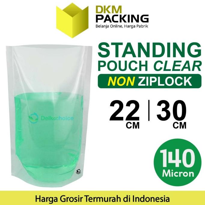 Plastik Standing Pouch Bening 22x30cm NYLON NON ZIPLOCK DELKOCHOICE
