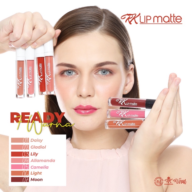 LIP MATTE RK GLOW ALL COLORS  LIP CREAM MATTE VIRAL ORIGINAL