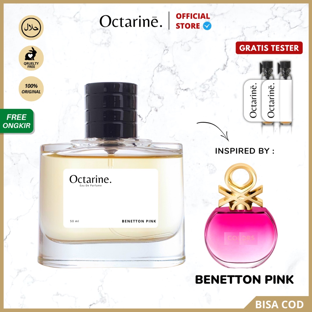 Octarine - Parfum Wanita Tahan Lama Aroma Manis Lembut Elegant Inspired By Colors Benetton Pink | Parfume Perfume Farfum Eau De Perfume Beneton Pink Minyak Wangi Cewek Cowok Murah Original