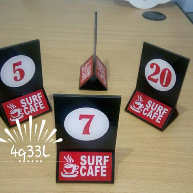 

Acrylic nomor meja