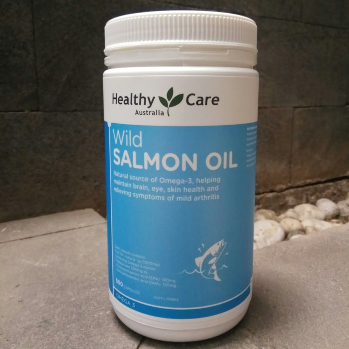 Healthy Care Wild Salmon Oil 1000mg 500 kapsul / minyak ikan salmon Termurah