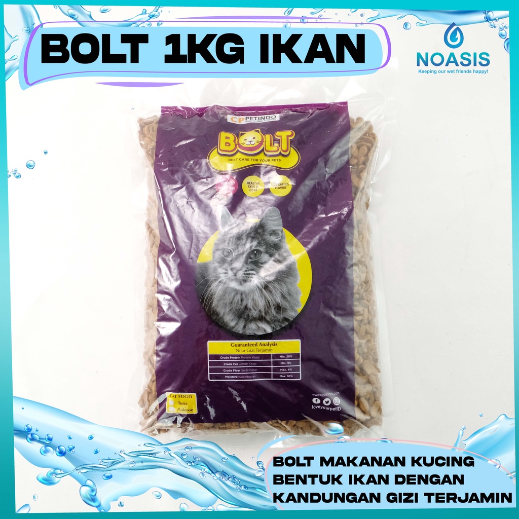 BOLT TUNA - 1 KG CAT FOOD MAKANAN KUCING 1000 GRAM GRM GR 1 KILOGRAM