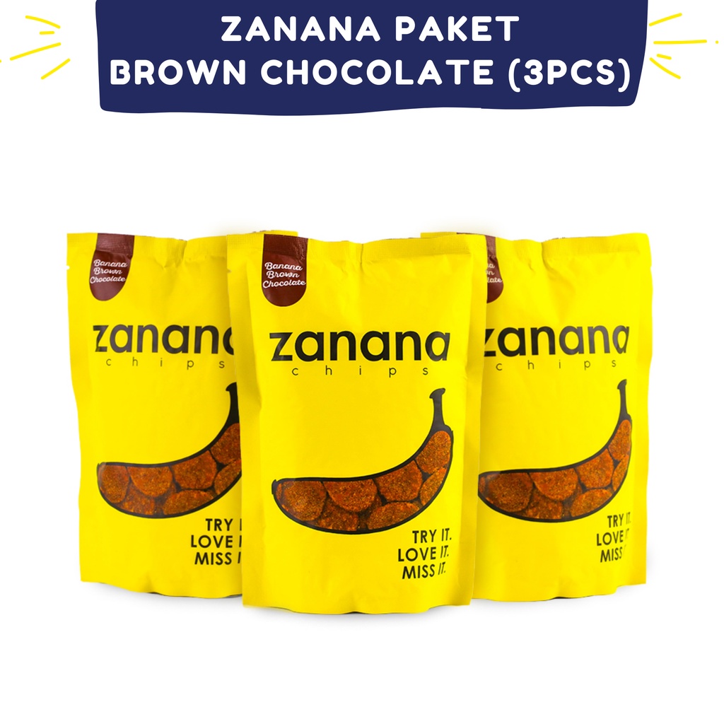 

Zanana Chips Paket Brown Chocolate 3 pcs | Keripik Pisang Bumbu Tebal dan Renyah