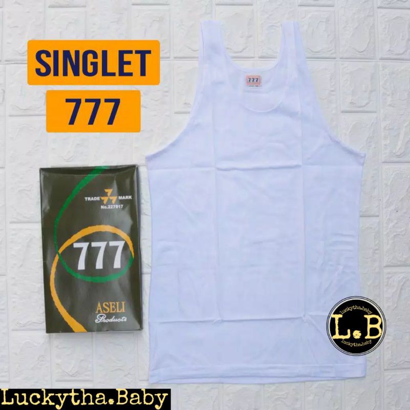 grosir 6pcs_ singlet 777 pria 100% cotton / kaos dalam pria dewasa 777 berkualitas/ singlet pria 777