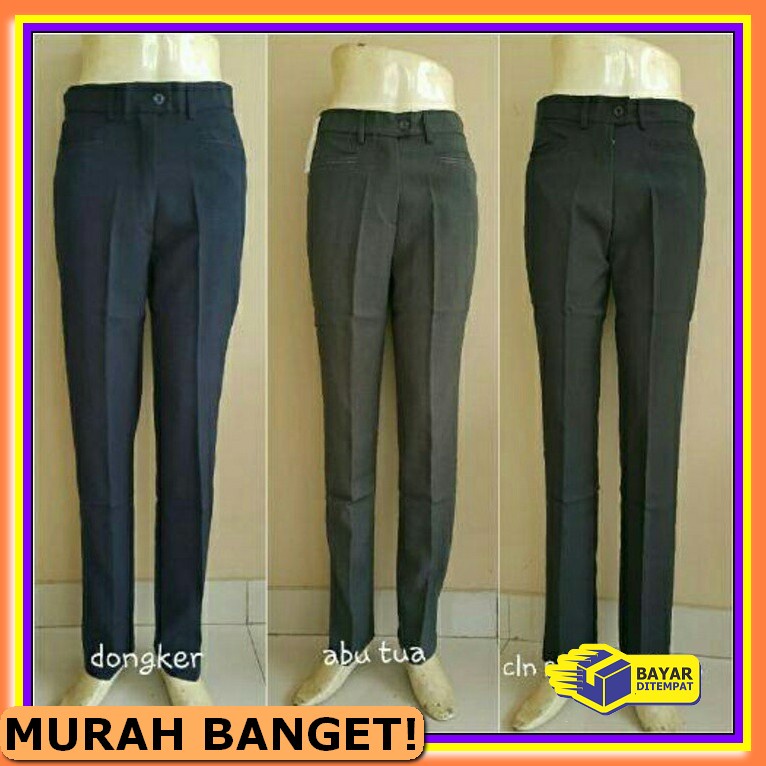 Celana Baggy Pants- Celana Kain-Celana Kantor-Celana Wanita-Celan UZ759 Celana Kancing Jumbo Celana