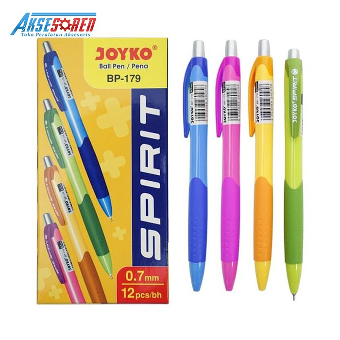 

Pulpen Spirit Joyko [BP-179/12 pcs] / Ballpoint Pena Pen Tinta Hitam [1 Pack]
