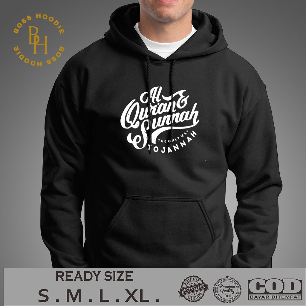 HOODIE ISLAM ALQURAN SUNNAH / HOODIE PRIA / JAKET PRIA / HOODIE KEREN