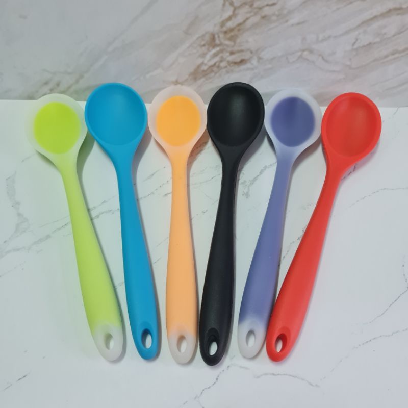 silicone cooking spoonela spatula / sodet sutil masak model sendok tebal