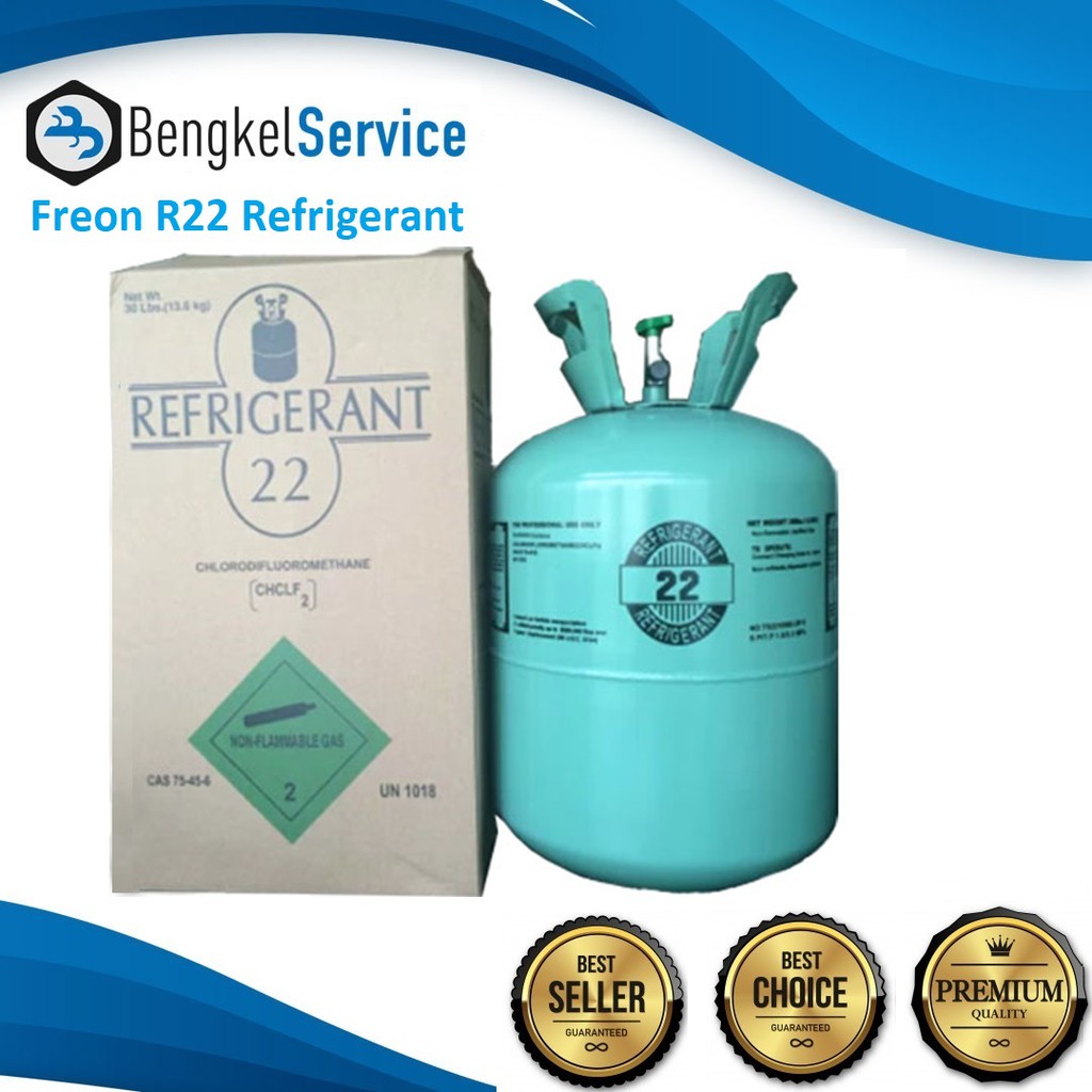 Refrigeran R22 Refrigerant tabung 1 Can 13,6 Kg 1 Can 13.6 Kg