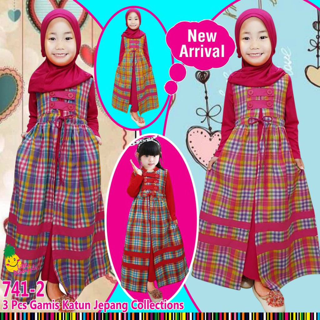 Gamis anak/Baju anak Muslim/Setelan muslim anak perempuan/Baju muslim anak perempuan