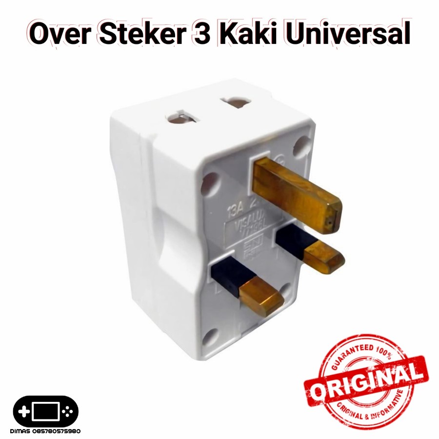 OVER STEKER / STEKER / COLOKAN T KAKI 3 VISALUX V-7196 SNI SERBAGUNA