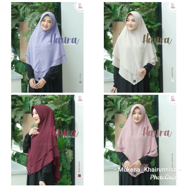 AZMEELA HAURA KHIMAR INSTANT 2 LAYER CERUTTY BABY DOL