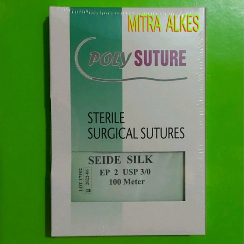 Benang SEIDE SILK PolySuture. Sterile Surgical Sutures POLY SUTURE.