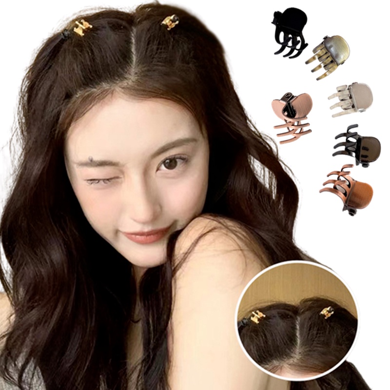 2 Pcs Jepit Rambut Mini Bahan Logam Warna Emas Perak Perunggu Gaya Vintage Untuk Wanita