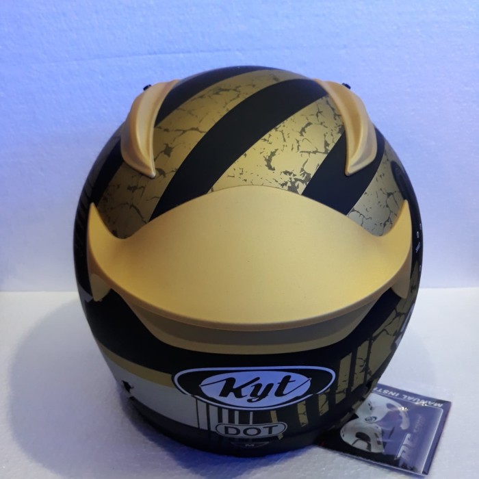 helm kyt rc seven black dop gold