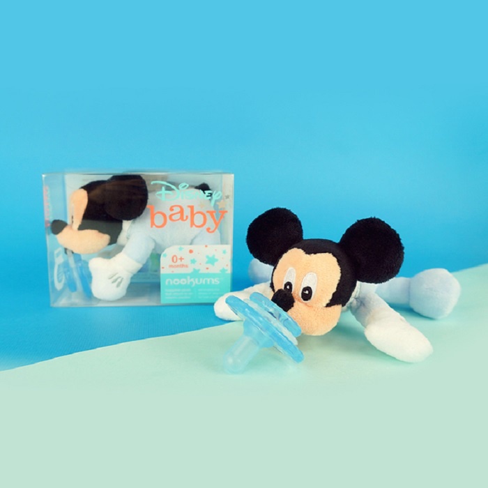 Nookums Disney Mickey Mouse Blue Pacifier with Plushies Empeng dengan Boneka