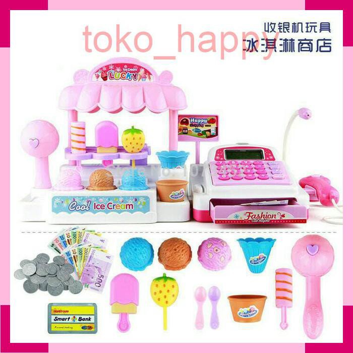 Mainan anak perempuan kasir toko es krimcash register ice cream store