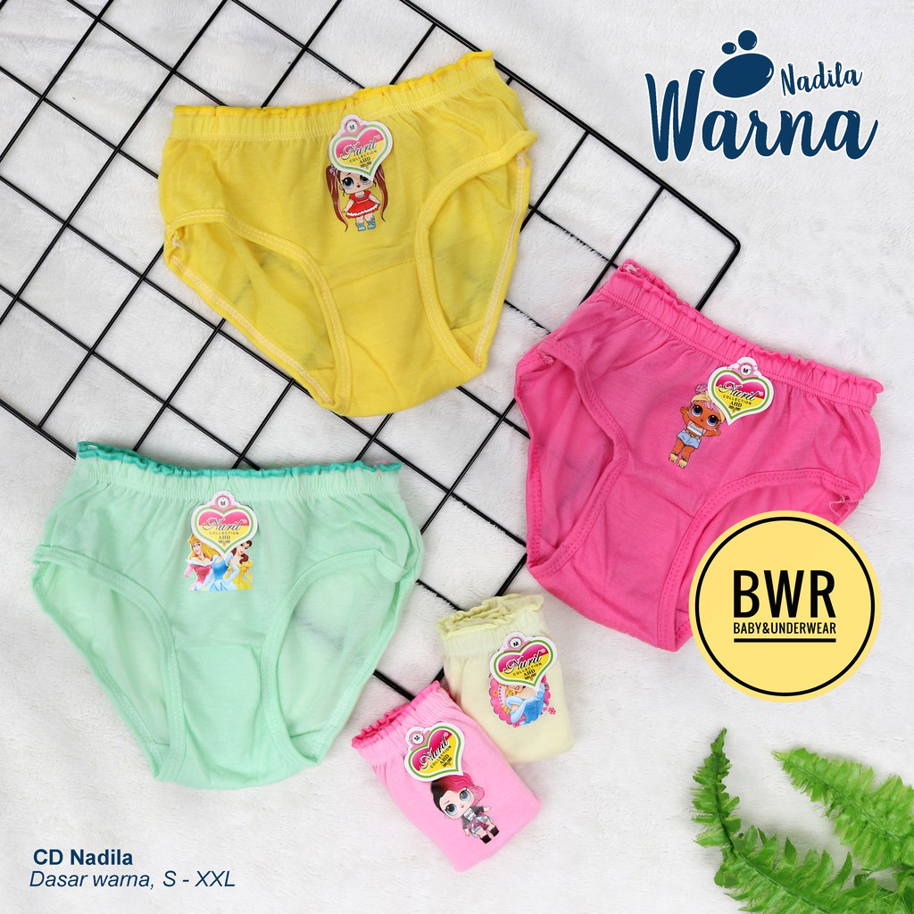 3 Pcs Celana Dalam Anak-anak / CD anak / Celana Dalam Nadia Anak-anak Bisa COD