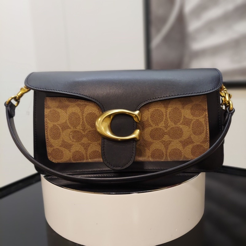 Coach Tabby Leather 26 With signature Canvas