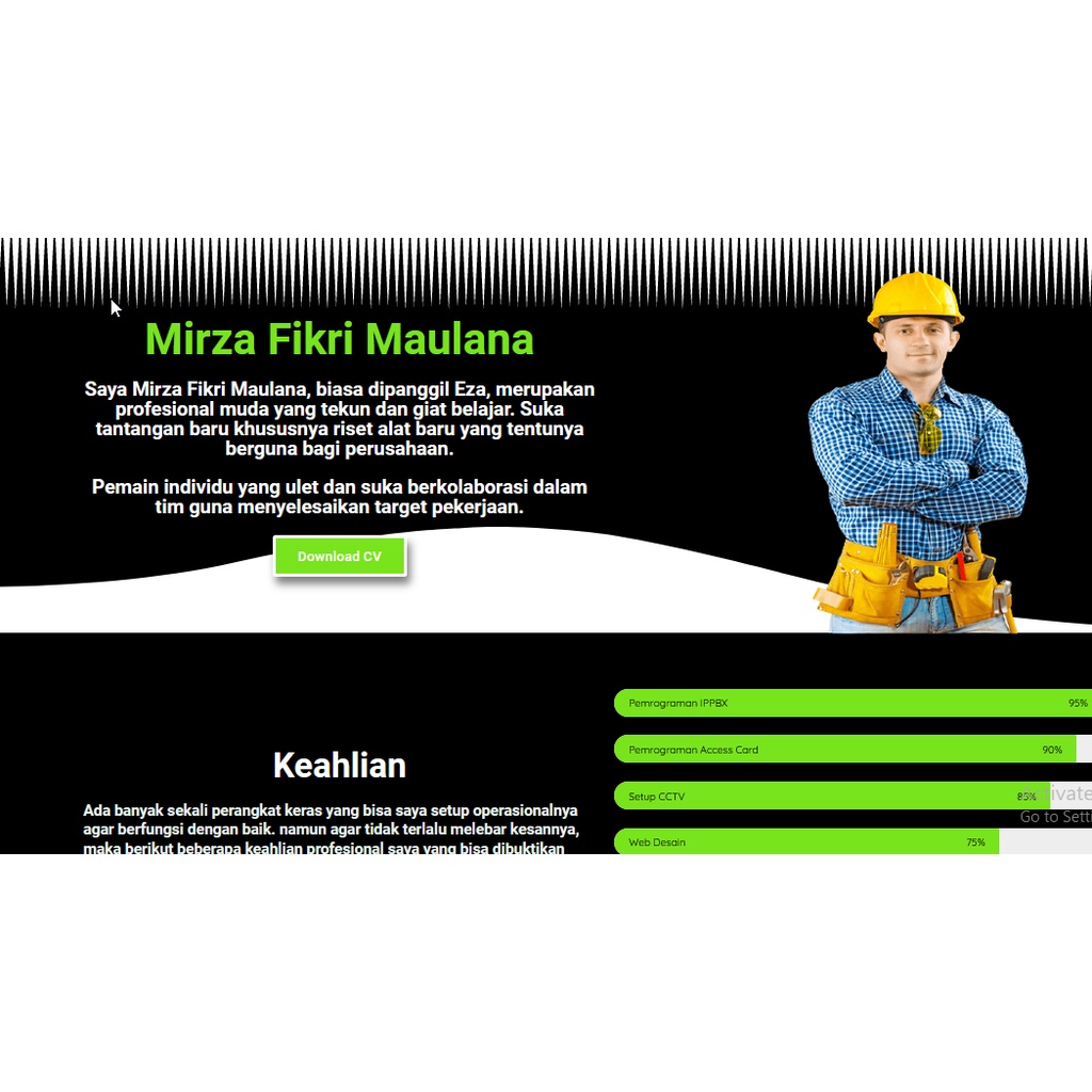 CV WEB Lamaran kerja  / portofolio