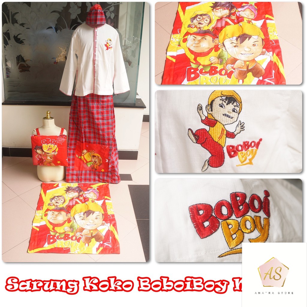 Anatra Shop / Baju Koko Anak Boboiboy Merah ( BAJU NYA SAJA )