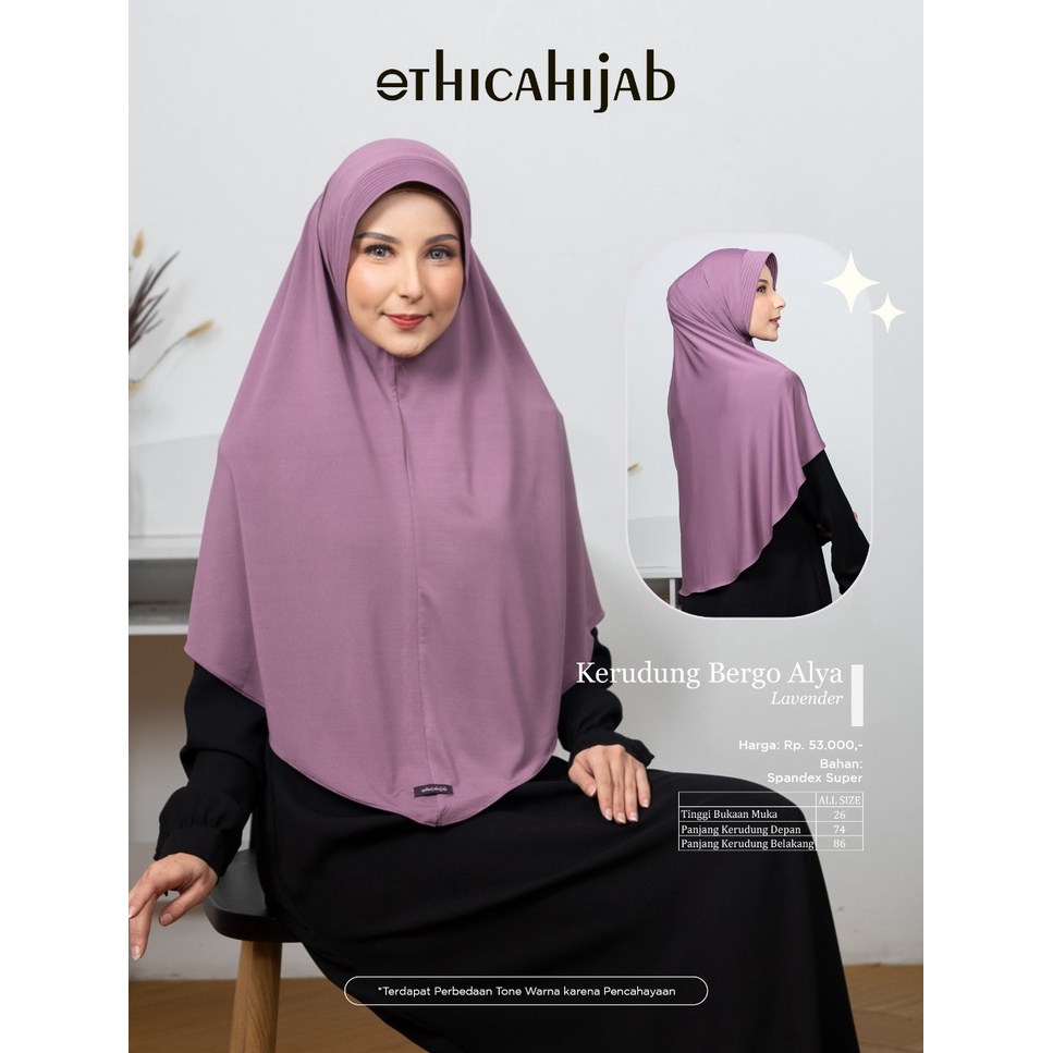 Cod Busana Muslim Bergo Ethica  Kerudung Bergo Alya Termurah Best Seller