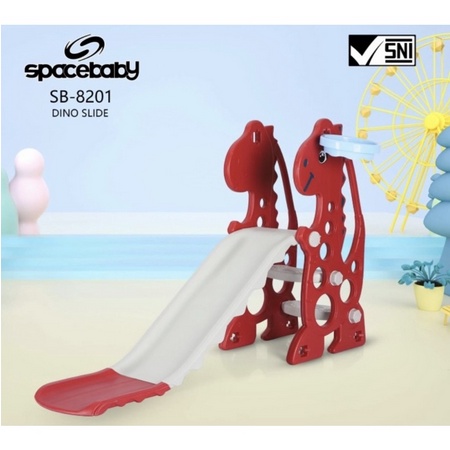 Space Baby Perosotan Slide Model Dino SB 8201- RED / Perosotan Anak