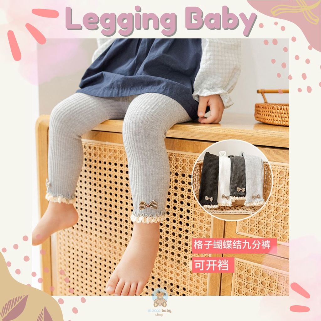 MBSS - LEGGING JOEY Legging buka kaki bayi / anak import motif warna polos