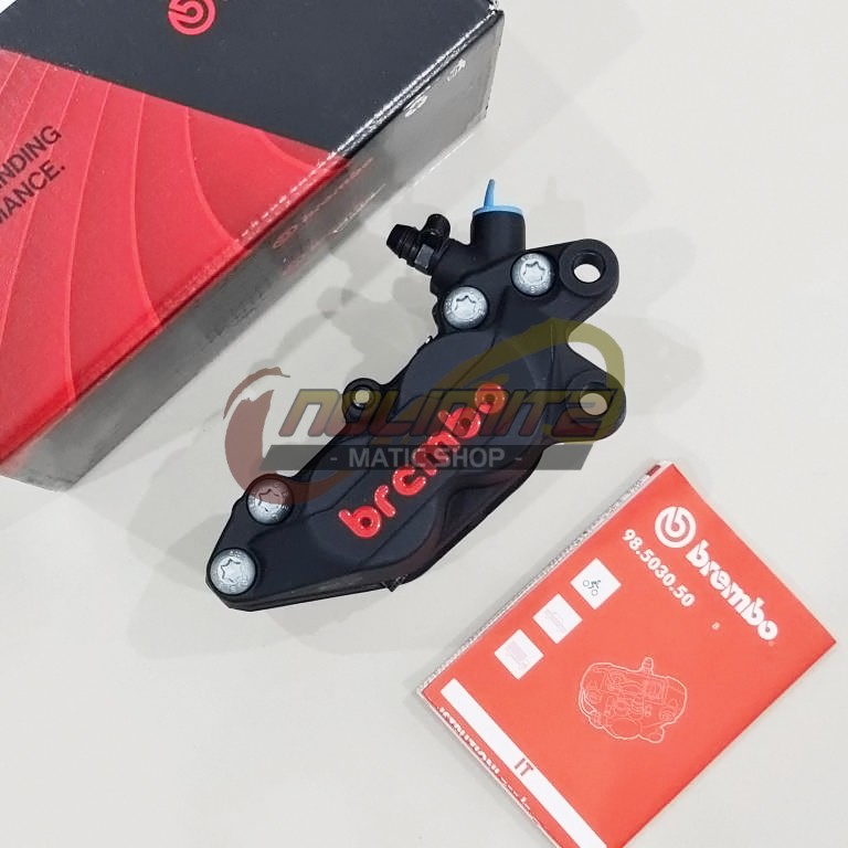 Kaliper Caliper ORI Brembo 4 Piston 1 Pin Black NMAX XMAX Aerox 155