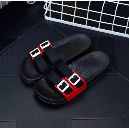 Slip Sandal Flip Plop Karet Wanita Terbaru Gesper 2