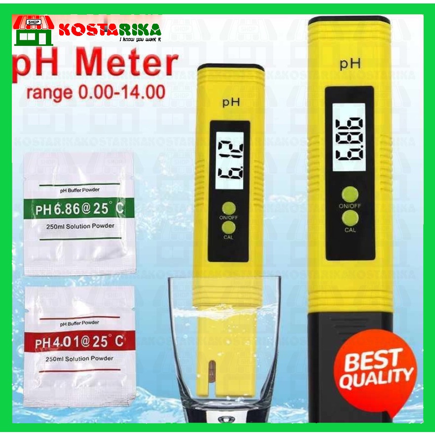 KOSTARIKA Ph Meter Alat Ukur Air Hidroponik Ph Meter Digital Ph Air Digital Ph