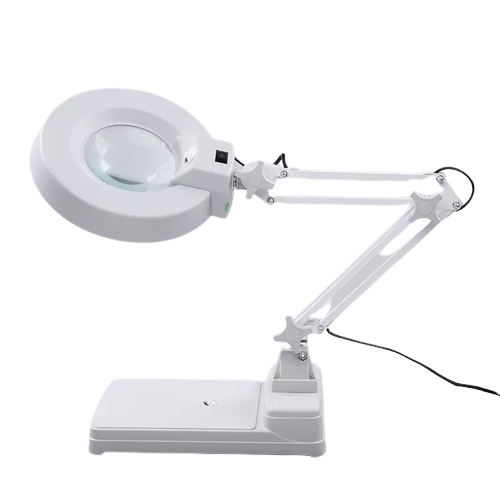 Kaca Pembesar LT86C 10x Pembesaran Lampu Baca Magnifying Lamp