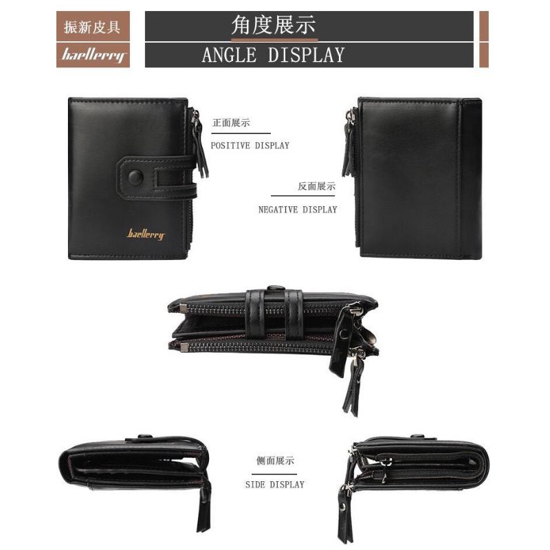 BLK085 DOMPET BAELLERRY LIPAT PENDEK KULIT KARTU PRIA WANITA MURAH ORIGINAL IMPORT BAELERRY BALLERY