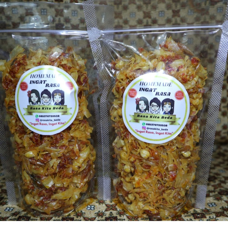 

KRIPIK SINGKONG SAMBAL TERI KACANG/ KRIPIK UBI KAYU KRIUK PEDAS MANIS - RASA KITA BEDA