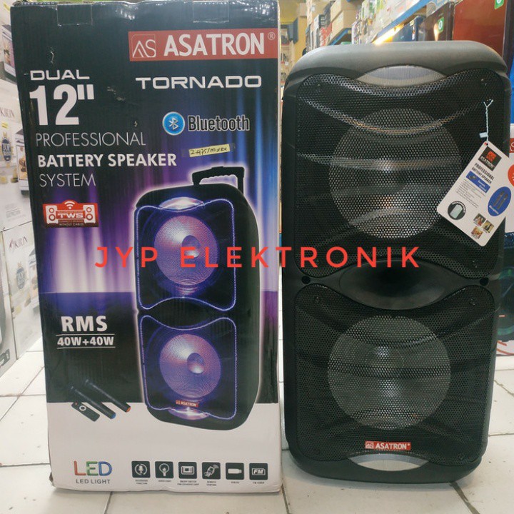 SPEAKER BLUETOOTH ASATRON TORNADO HT 8890 2 x 12 Inch