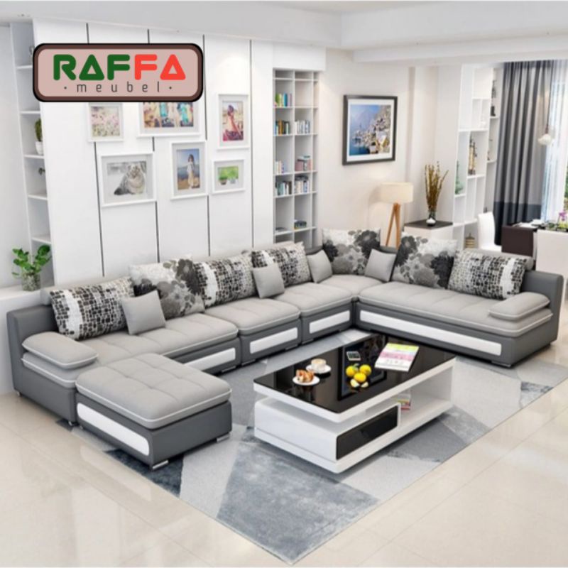 U28 RAFFA MEUBEL - Sofa Letter U - Sofa Ruang Tamu - Sofa Ruang Keluarga Modern - Kursi Sofa Leter U