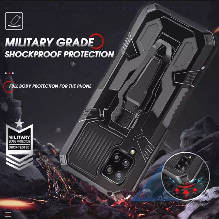 Casing oppo A12 A 12 Hard Soft Case Hibrida Kickstand Cover A7